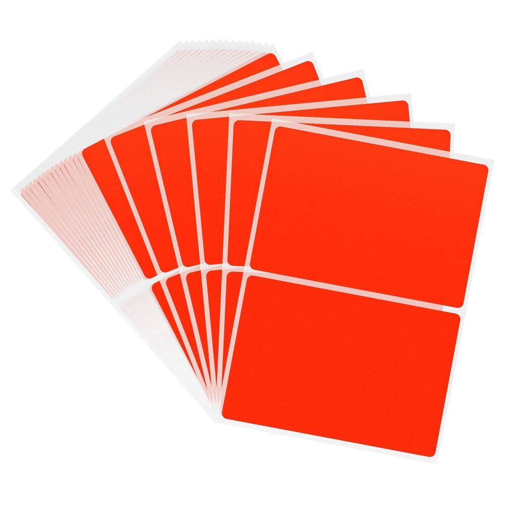 1072 3 x 5 inch Rectangular Inventory Labels Permanent Fluorescent Color